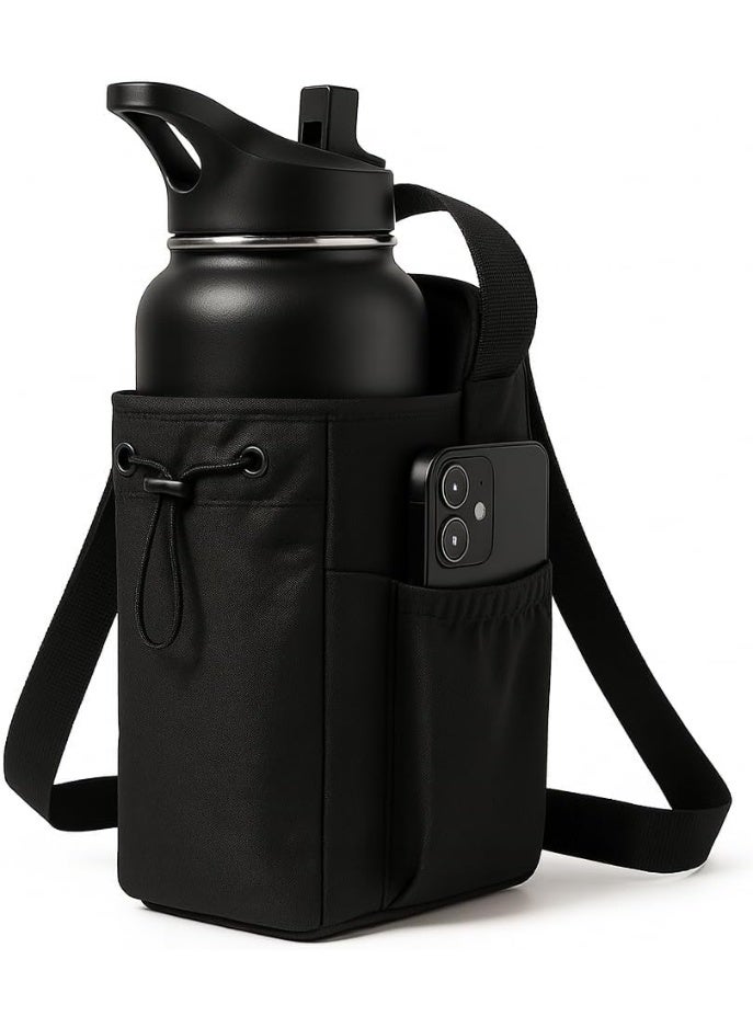 SportQ Magnetic Water Bottle Bag for Gym – Bottle Holder with Adjustable Shoulder Strap – Sports Bag for Phone & Keys – Strong Magnetic Attachment for Gym – Suitable for Workout & Travel - Image 1