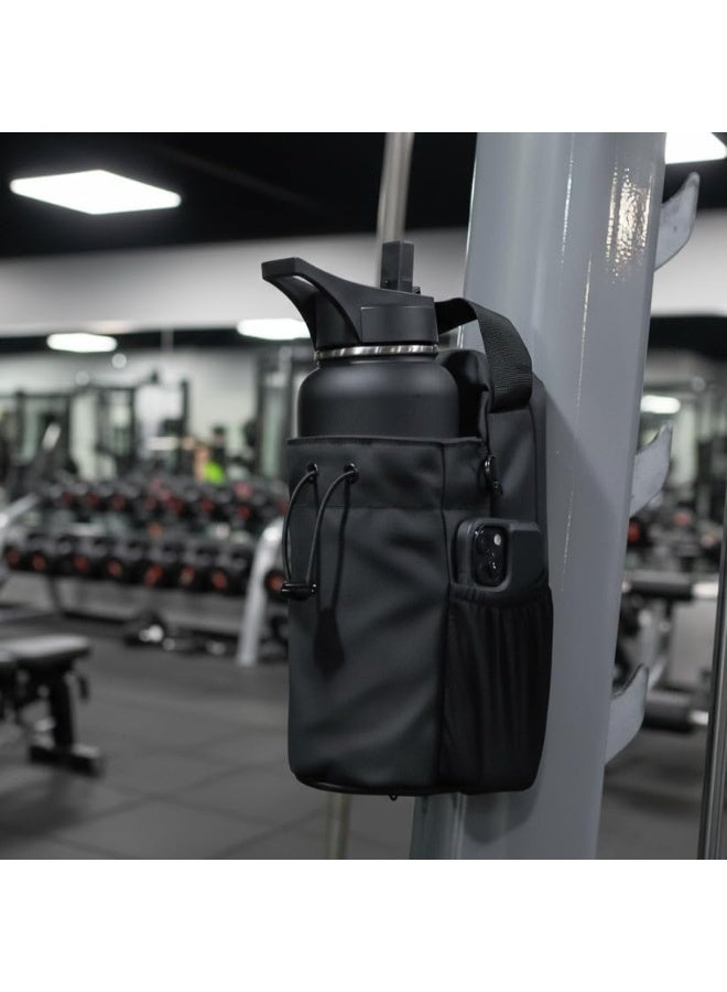 SportQ Magnetic Water Bottle Bag for Gym – Bottle Holder with Adjustable Shoulder Strap – Sports Bag for Phone & Keys – Strong Magnetic Attachment for Gym – Suitable for Workout & Travel - Image 2
