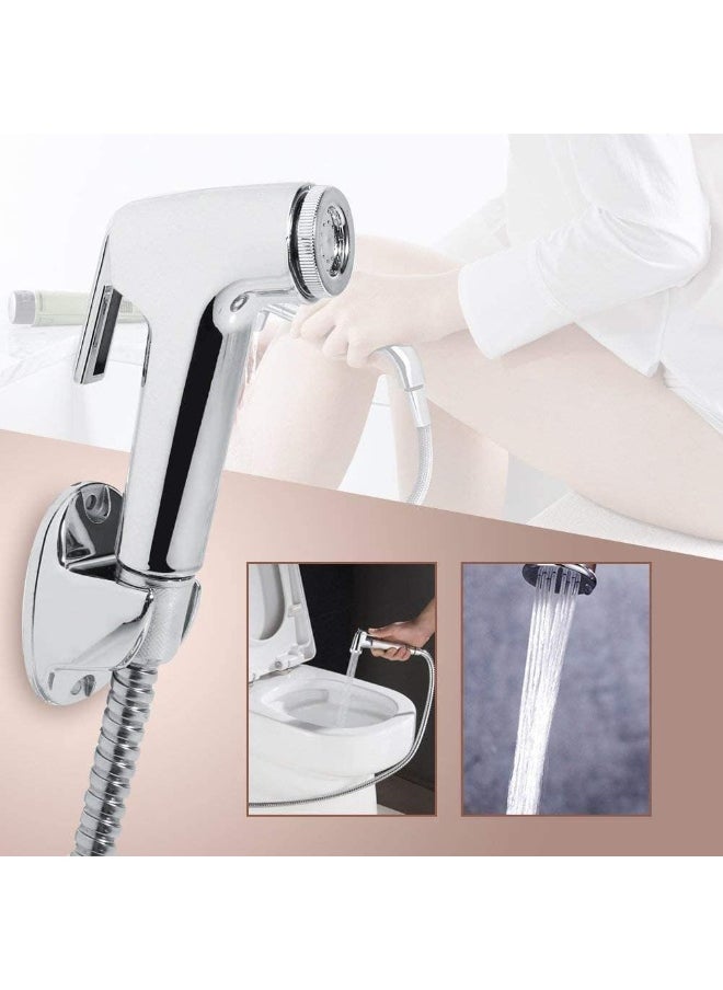 Alsaqer Toilet Shattaf Set ( Plated) Handheld Bidet Sprayer with Adjustable Water Pressure Control, Wash Shattaf Toilet Spray, Bathroom Sprayer with Complete Accessories - pzsku/Z1588C8343168B952214FZ/45/_/1726645072/8b112806-223b-4dec-a2d3-566a86c85380