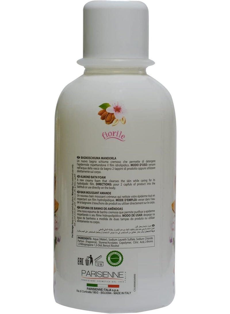 Parisienne Fiorile Almond Bath Foam Ph Neutral 1000 ML - Image 2