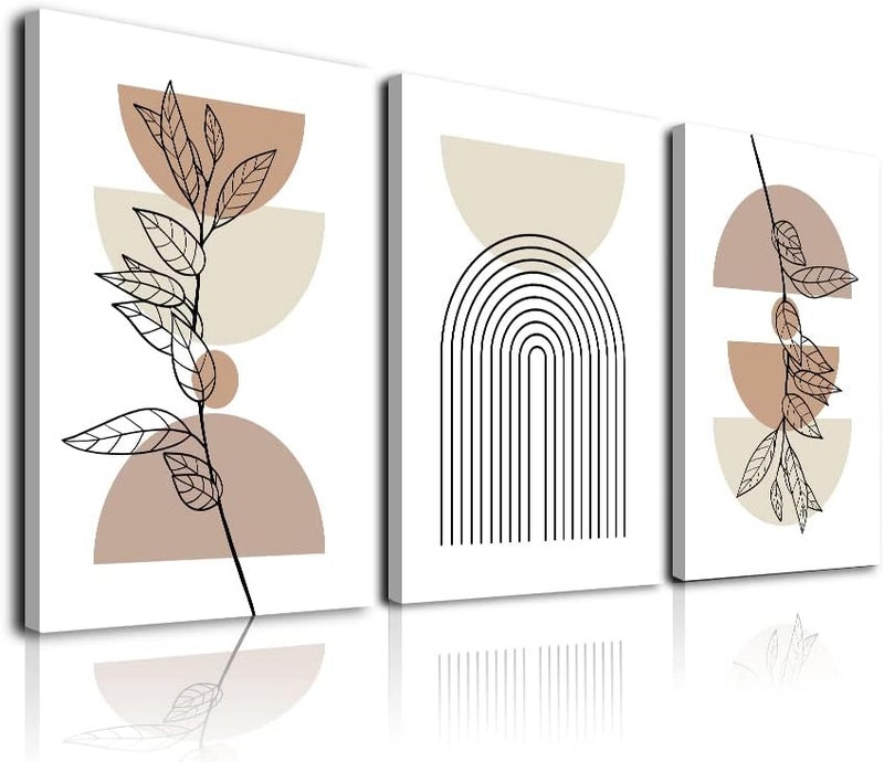 KBKBART مجموعة فنون الحائط البوهيمية البسيطة من 3 قطع - Image 1