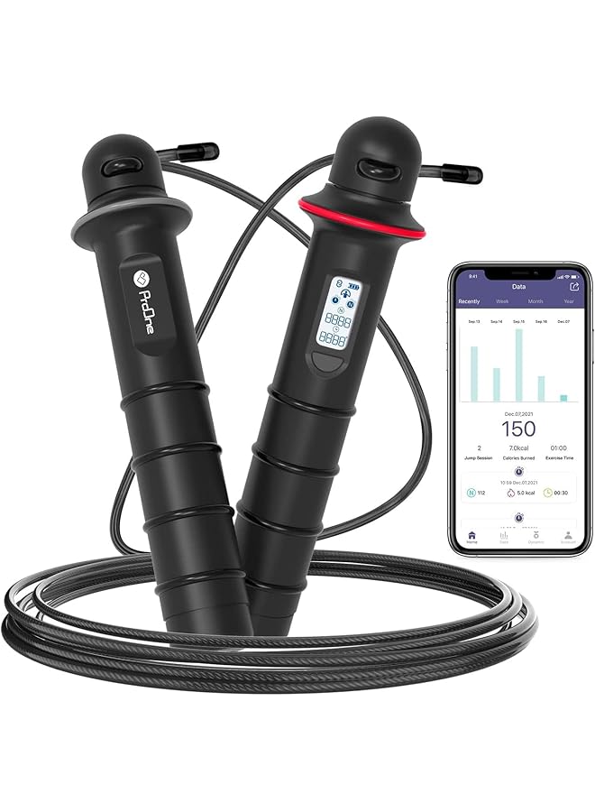 ProOne Pgh600 Smart Skipping Rope With Counter, Adjustable Wireless Skipping Rope, App Analysis Data, Fitness Skipping Rope Men Women Kids, Crossfit Training Equipment - Image 1