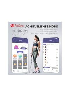 ProOne Pgh600 Smart Skipping Rope With Counter, Adjustable Wireless Skipping Rope, App Analysis Data, Fitness Skipping Rope Men Women Kids, Crossfit Training Equipment  - Image 4