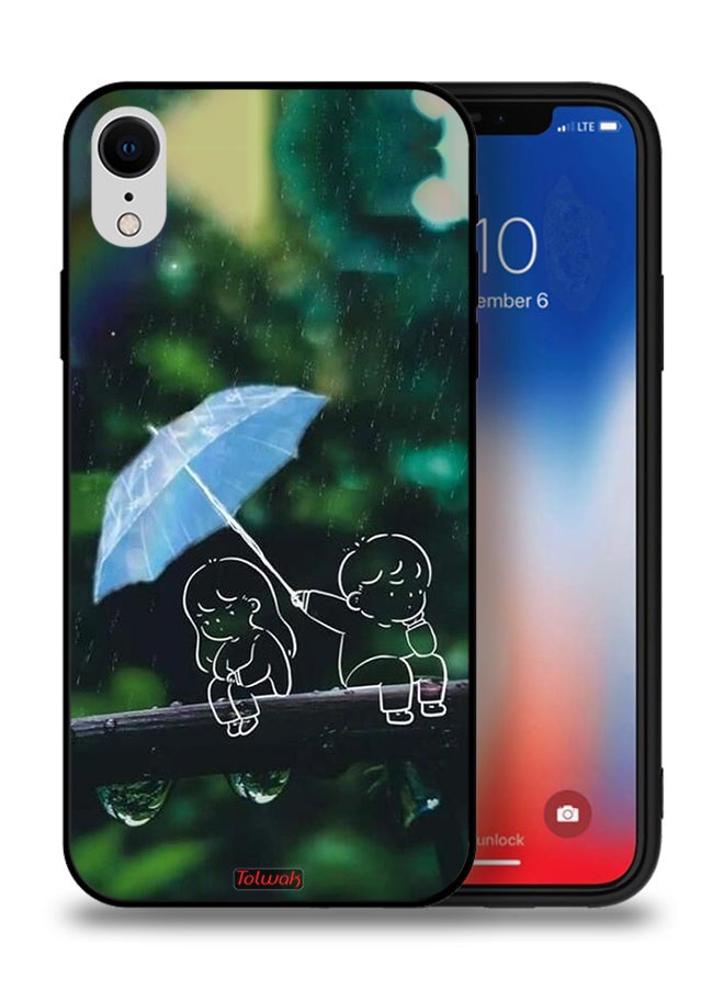 Tolwak Apple iPhone XR Protective Case Couple Abstract Art - Image 1
