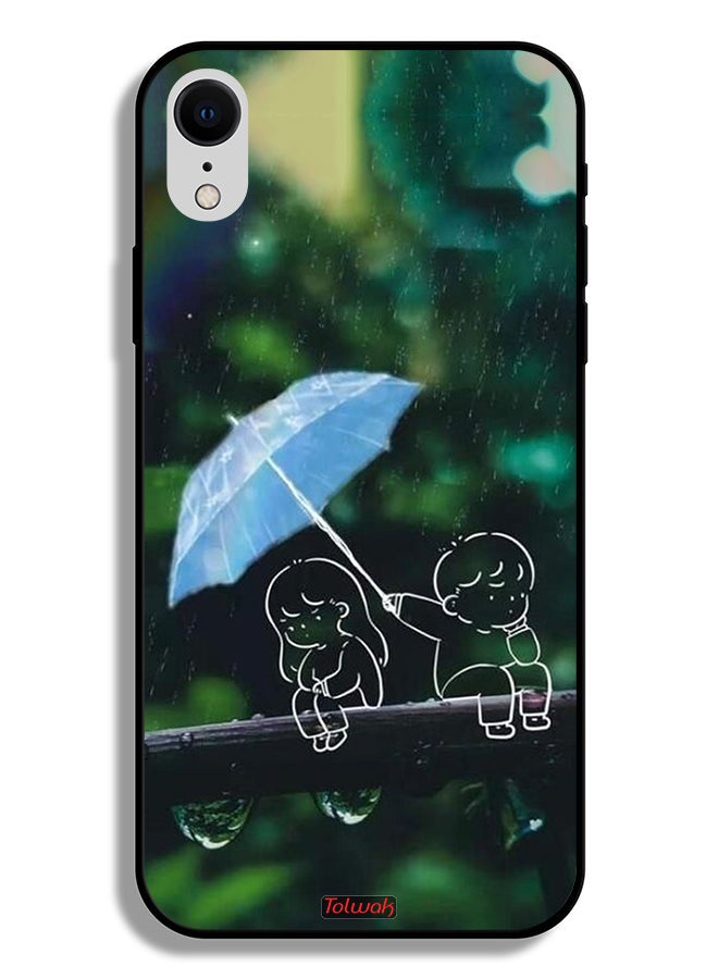 Tolwak Apple iPhone XR Protective Case Couple Abstract Art - Image 2