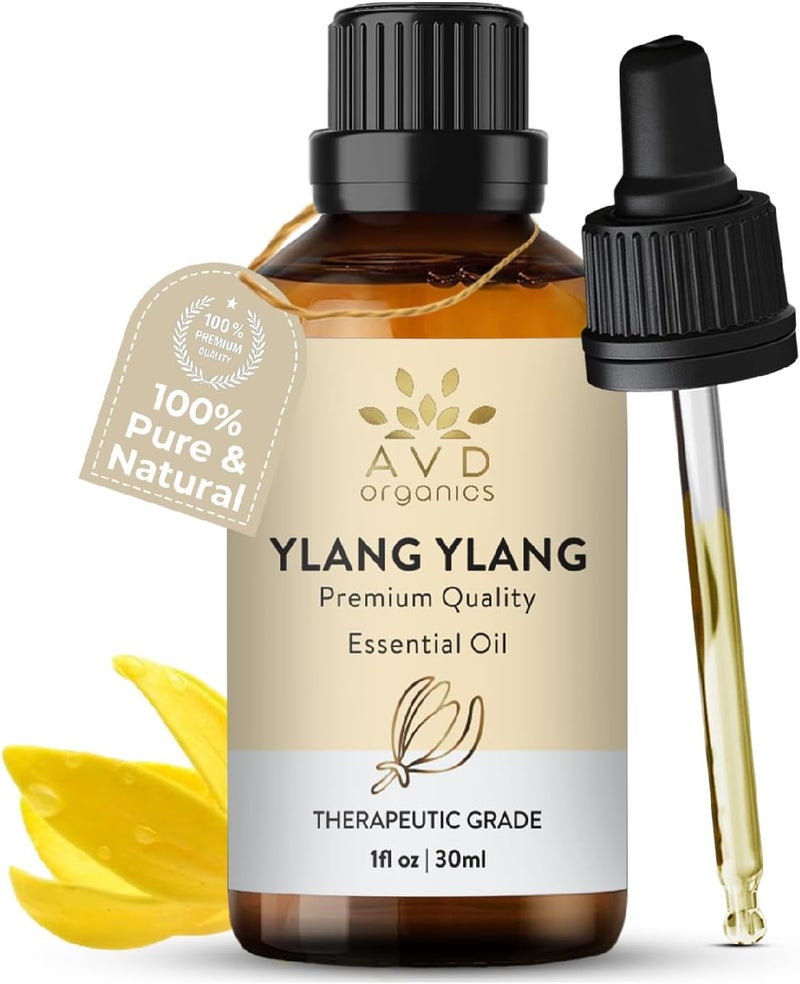 Ylang Ylang Essential Oil 30ml – 100% Pure & Natural, Premium Quality Essential Oil for Aromatherapy, Diffuser, Skin & Hair – 1 fl. oz - Image 1