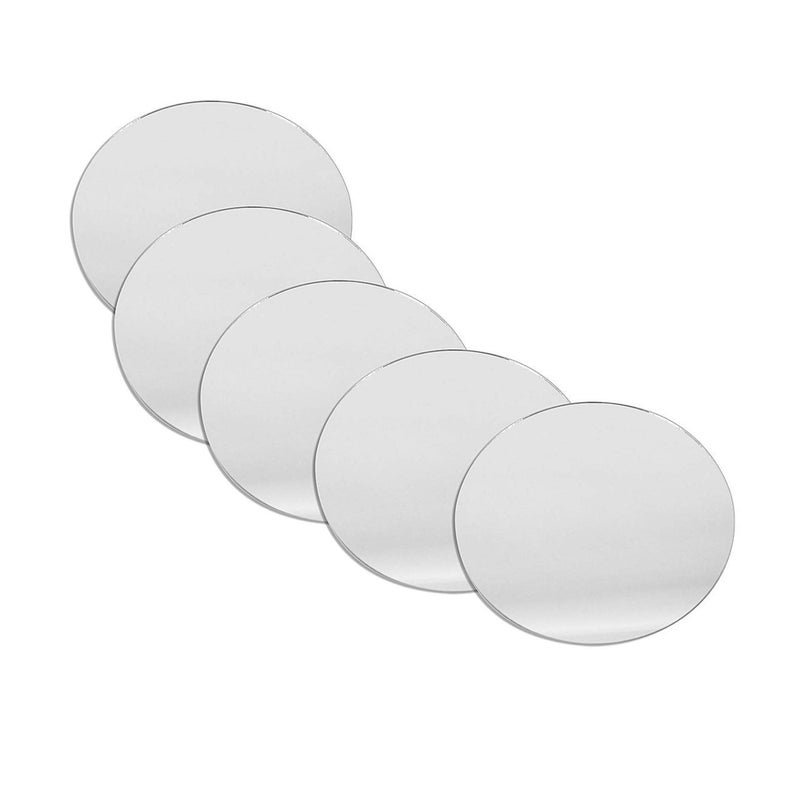 WGVI WGV Round Mirror Plate Sets Bulk 12 Diameter 45 mm Thickness Frameless Sanded Edges Quality Thick Candle Tray Home Event Party Wedding Table Centerpiece Wall Decor 10 Pieces 