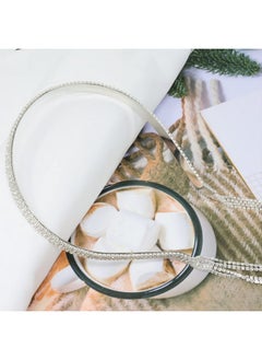 HONBAY 1Pcs 4 Row Rhinestone Headband Bling Crystal Tassel Headband Wedding Hairband Elegant Hair Jewelry For Women Party Hair Accessories  - Image 3