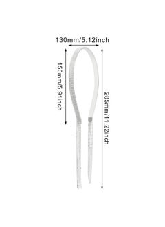 HONBAY 1Pcs 4 Row Rhinestone Headband Bling Crystal Tassel Headband Wedding Hairband Elegant Hair Jewelry For Women Party Hair Accessories  - Image 2