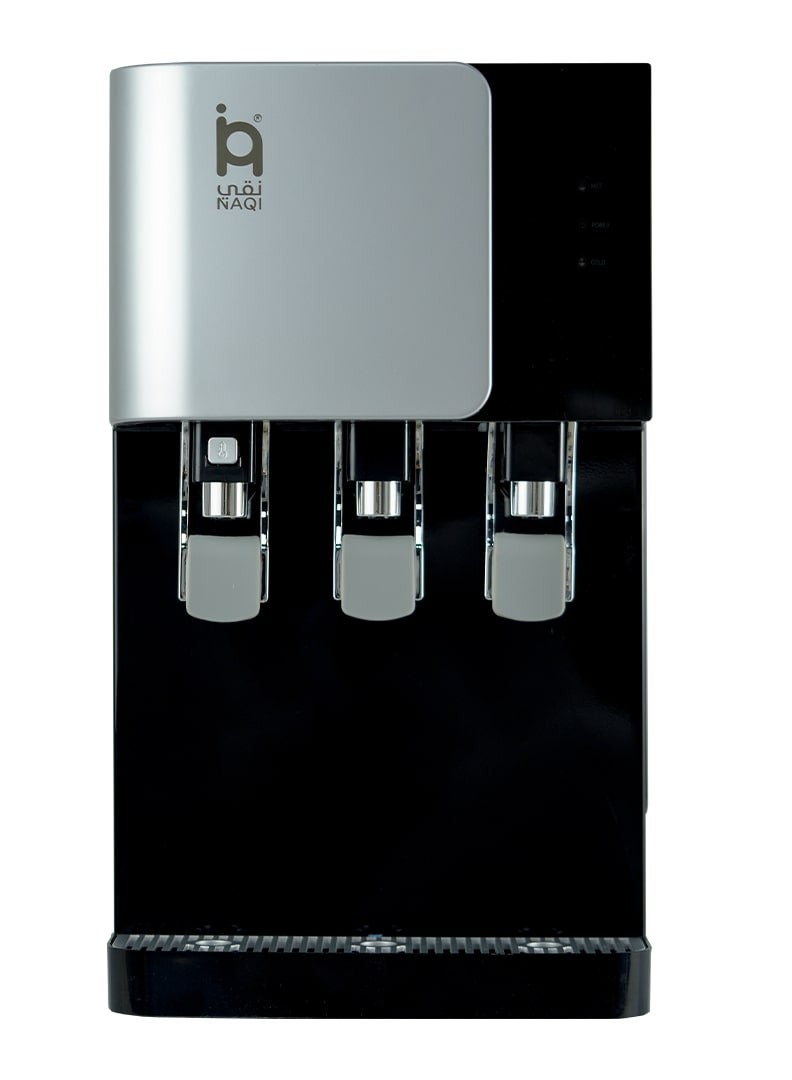 NAQI Pro Plus Water Dispenser – Silver, Hot & Cold Water, Cooler with 4-Stage Filter, Self-Filling & Powerful Pump - Image 1