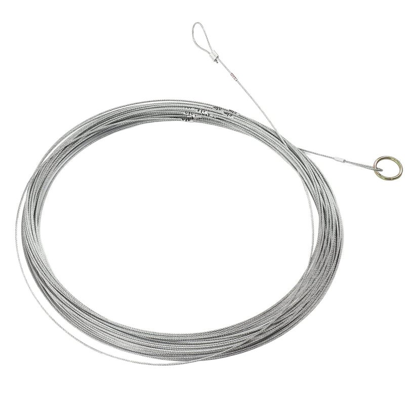Steel Wire Measuring Rope, Construction Steel Wire Rope with Embedded Meter Scale, Flexible and Durable Measuring Cord for Well Depth, Farmland, Railway and Engineering Surveying (30m/98.4ft) - Image 2