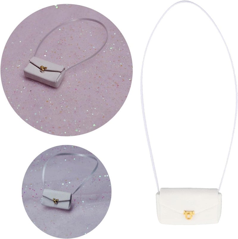 klarako Cute Mini Backpack Miniature Doll Bag Toys for 1/6 BJD Doll Schoolbag Dollhouse Decor  White - Image 2