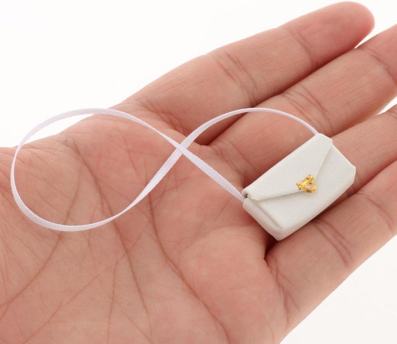 klarako Cute Mini Backpack Miniature Doll Bag Toys for 1/6 BJD Doll Schoolbag Dollhouse Decor  White - Image 1