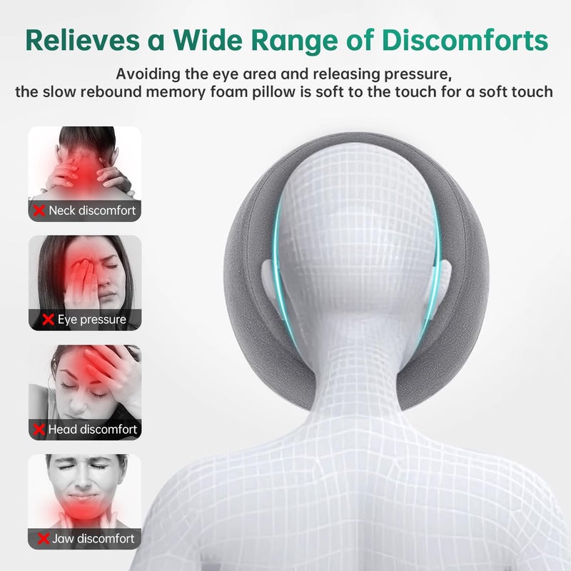 MOONYOOY Face Down Pillow with Face Cradle Pad, Massage Headrest for Bed, BBL Pillow After Surgery Post Eye Surgery Vitrectomy Recovery - Comfortable Support for Faster Healing & Pain Relief - Image 5