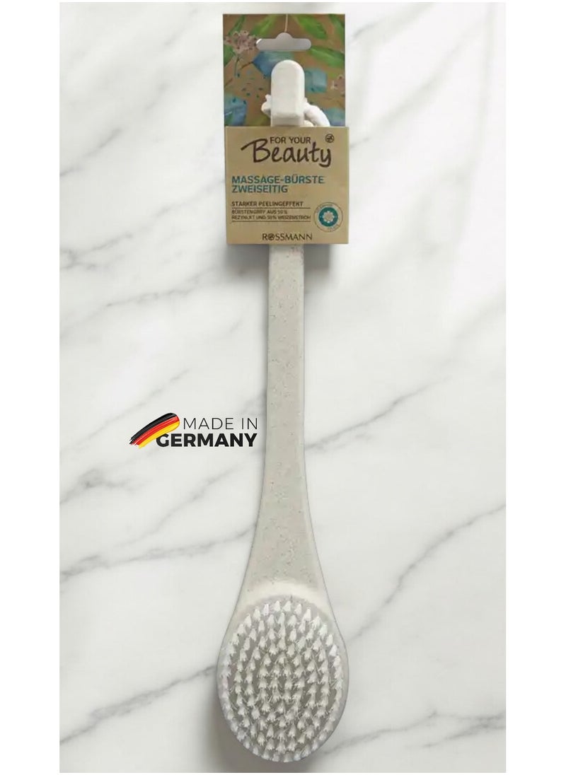 ROSSMANN - German Brand, Massage brush two-sided, High quality, Long Handle Body Brush, Bath Body Brush, Shower Brush Body Scrubber, Back Scrubber,  Back brush - Image 1