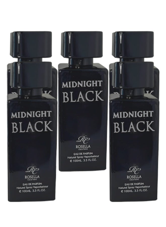 روزيلا 5 قطع عطر ميدنايت بلاك للنساء 100 مل - Image 1