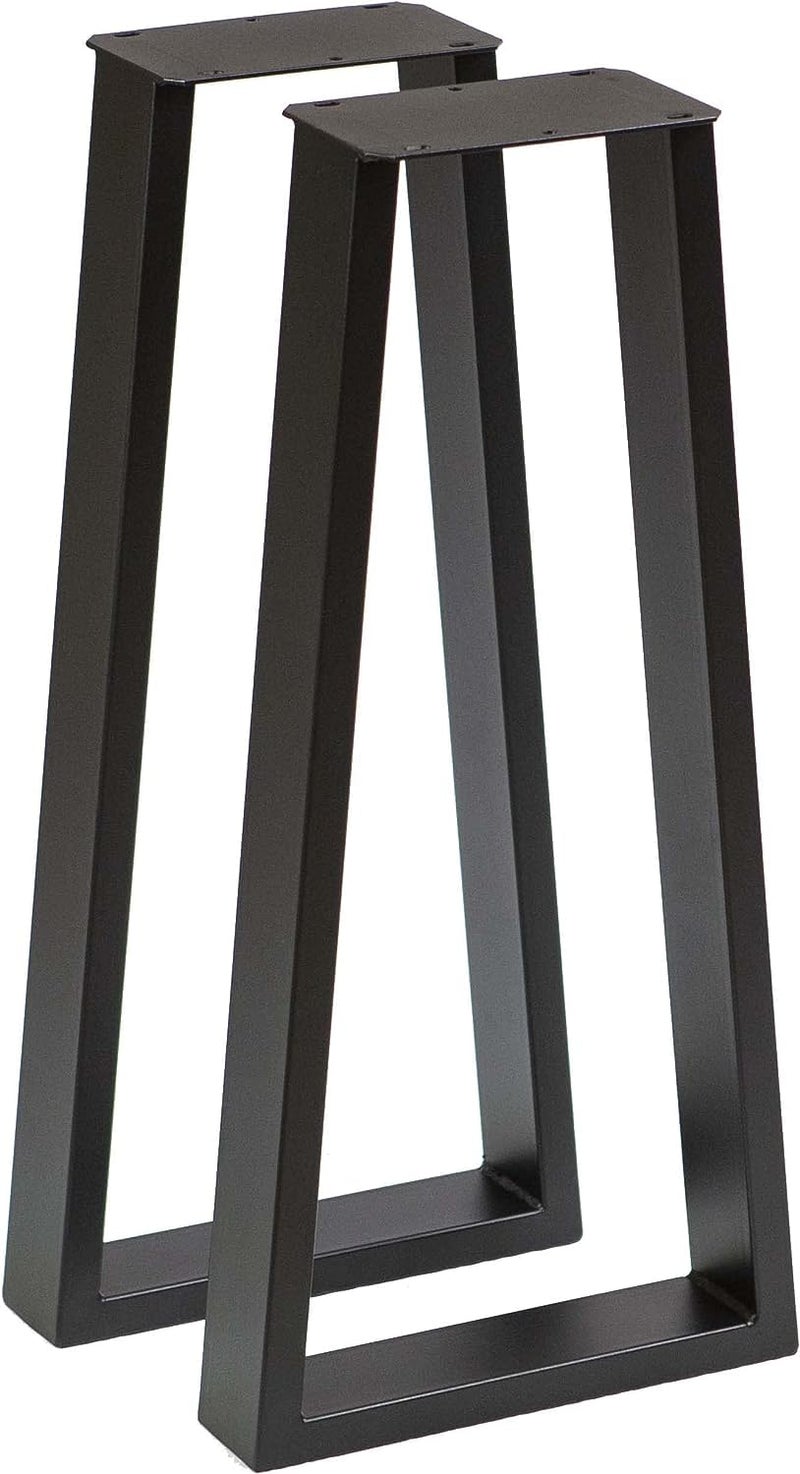 Ventuos Ventuos New Town Trapezoid Console Table Legs Black Powder Coated 1 Pair Metal Coffee Table Finish Color Black DIY - Image 1