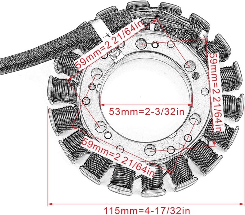 Wivplex Motorcycle Magneto Engine Generator Stator Coil - Image 2