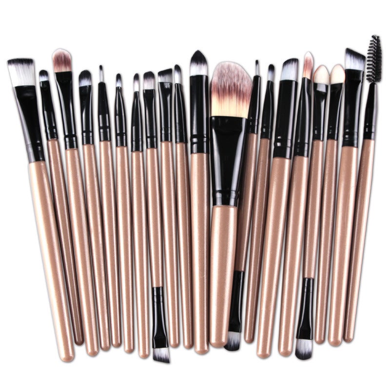 Set of 20 PCS Makeup Brush Kit for Foundation Liquid Cream Blending Powder Eyeshadow Blush Cosmetics Concealer Brushes with Soft & Dense Bristles - Image 2