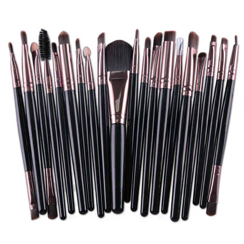 Set of 20 PCS Makeup Brush Kit for Foundation Liquid Cream Blending Powder Eyeshadow Blush Cosmetics Concealer Brushes with Soft & Dense Bristles - Image 5