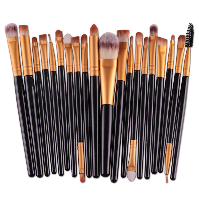 Set of 20 PCS Makeup Brush Kit for Foundation Liquid Cream Blending Powder Eyeshadow Blush Cosmetics Concealer Brushes with Soft & Dense Bristles - Image 3