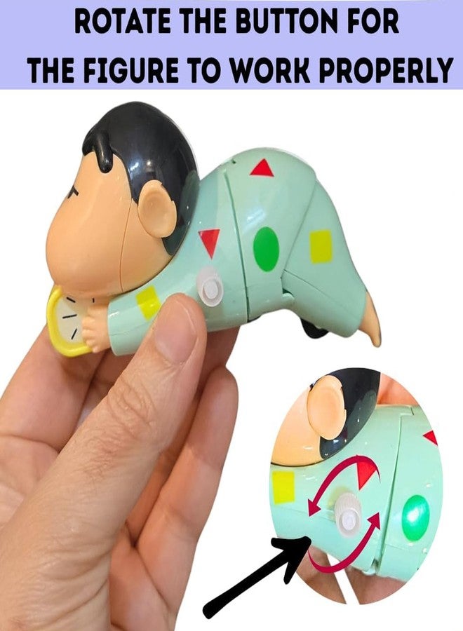 Pmeixcy Shinchan Crawling Toy, Anime Character Toys, Cartoon Toy for Kids, Manual Clockwork Anime Figure, Creative Decorative Doll for Kids & Collectors, Birthday Gift, Christmas Gift for Kid - Image 2