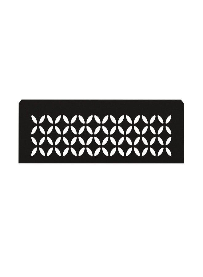 Schluter Rectangular Shelf for Prefabricated Kerdi Board SN/-SNLT Niches - 4mm Thick, Floral Design, Aluminum Material, Matte Black Finish - SNS1D5MGS