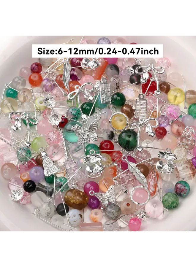 Orange Bohemian Style Beading Kit Mixed Color Metallic Glass Beads For Jewelry Making - Image 4