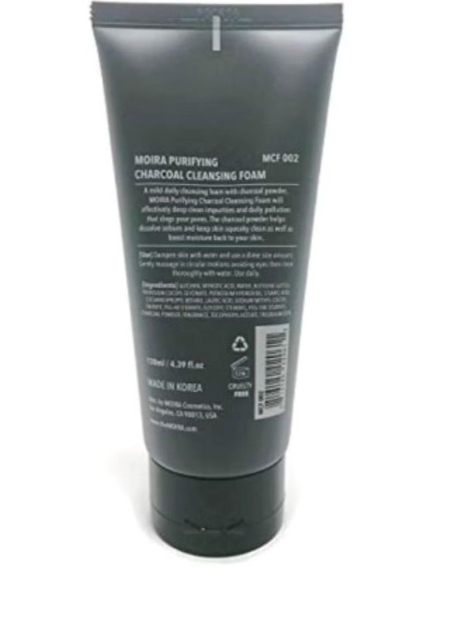 moira Purifying Charcoal Cleansing Foam 130ml - Image 2
