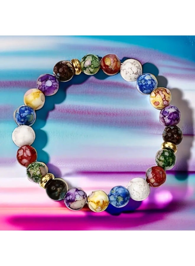 بلورات سوار اليدوية الأحجار الكريمة الطبيعية الخرز سوار مطاطا الحجر الطبيعي اليوغا الخرز سوار الإسورة الهدايا - Image 4