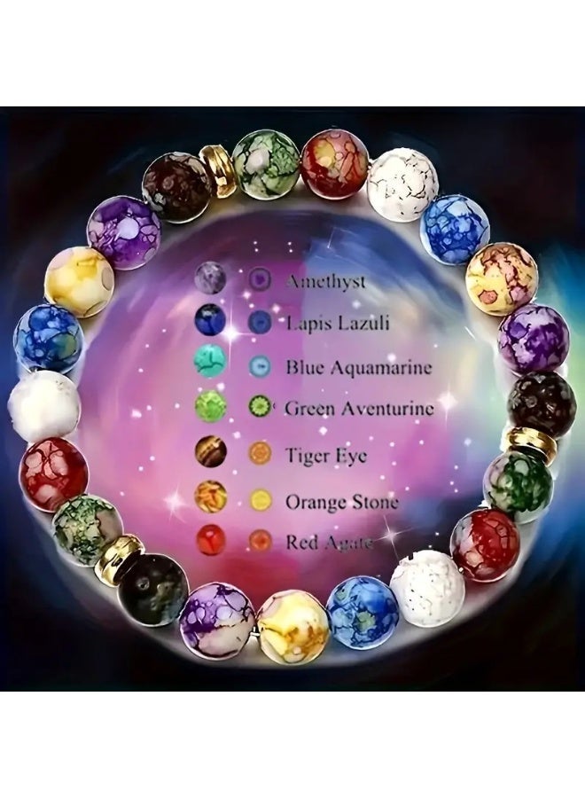 بلورات سوار اليدوية الأحجار الكريمة الطبيعية الخرز سوار مطاطا الحجر الطبيعي اليوغا الخرز سوار الإسورة الهدايا - Image 5