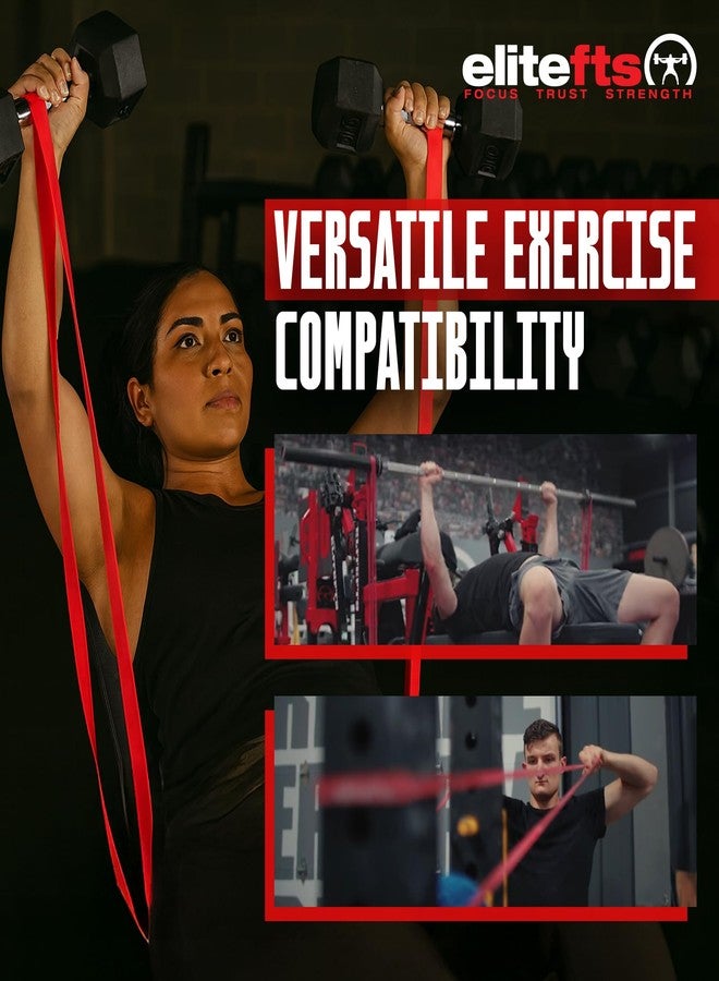 EliteFTS Pro Resistance Band - Boost Core Stability and Flexibility with This Portable, Joint-Friendly Tool - 41" Long (PRO MINI Resistance Band, Red) (Single) - Image 3