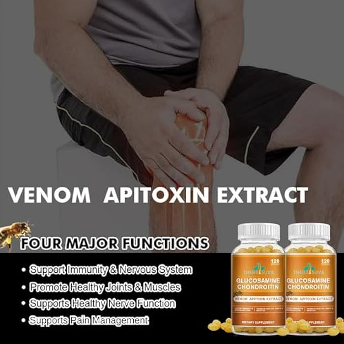 TheraSuva Glucosamine Chondroitin Complex MSM – Natural Joint Support, Mobility & Flexibility Supplement, 2 Month Supply, 120 Softgels - Image 3