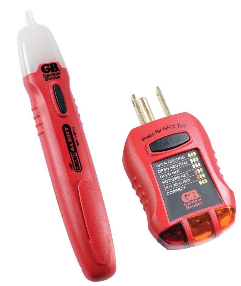 Gardner Bender GTK2 Safety Kit GVD3504 NonContact Voltage Tester and GFI3501 GFI Tester 2Piece