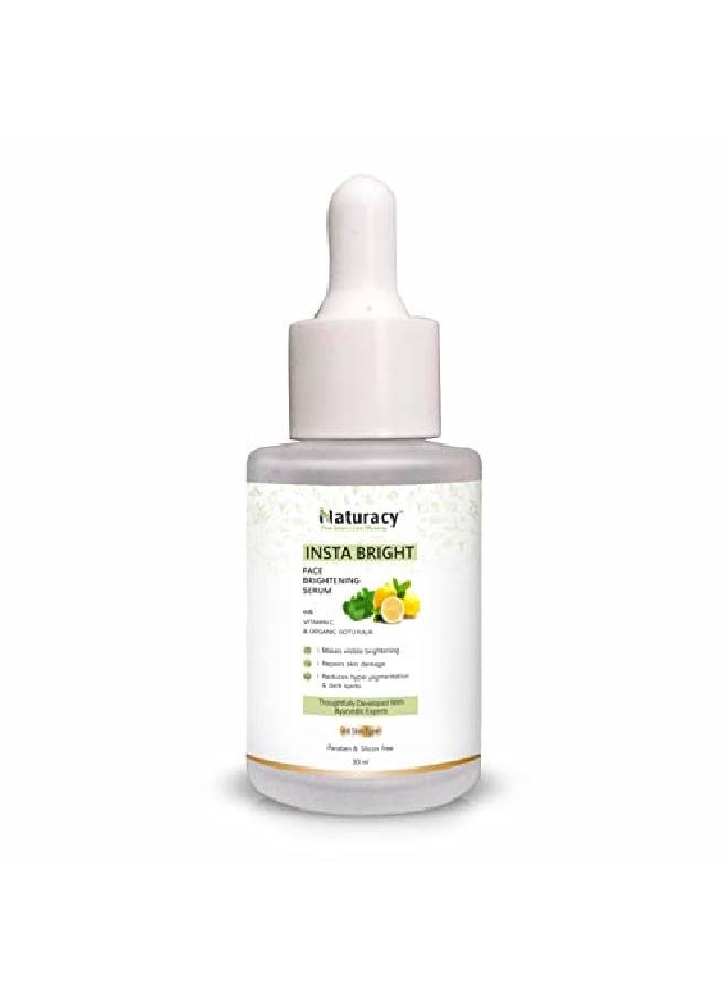 Naturacy Insta Bright Face Brightening Serum for Dark Spot Reduction & Glowing Skin (30ml)  - Image 2