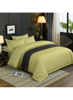 MAXQON 6-Piece Duvet Cover Set – Includes 1 Duvet Cover, 1 Fitted Sheet & 4 Pillowcases – King/Queen/Single Sizes, Color Beige  - Image 3