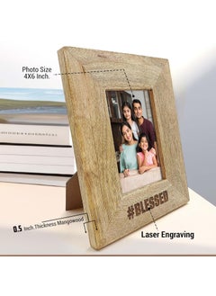 RAG28 RAG28 Wooden Table Photo Frame Tabletop Picture Frames for Office Home EF1  - Image 3