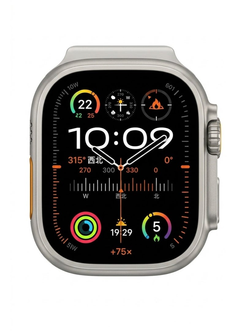 Winmax W607 Ultra Smart Watch - 2.01 Inch Display - With 7 Interchangeable Wrist Bands - Bluetooth Calling & Health Tracking - Silver/Multicolor. - Image 4