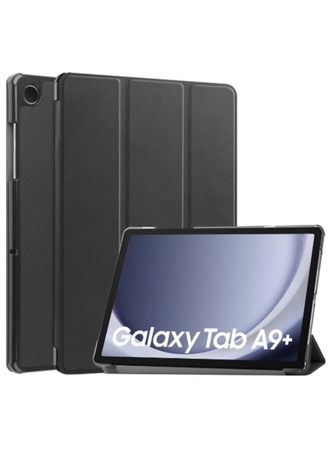 Leather Shell Shockproof Case for  Samsung Galaxy Tab A9 Plus x210/x216/x218 Black