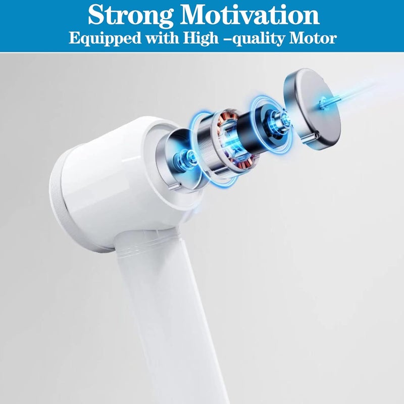 Waterproof electric rotary cleaning brush with 4 brush heads; electric scrubber for cleaning kitchens, windows, sinks, dishes, tile grout, walls, and bathtubs. - Image 3