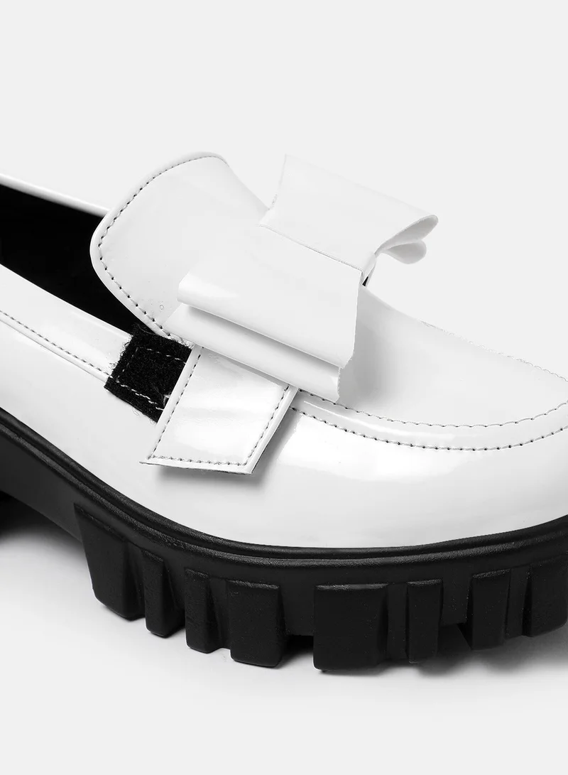 ZORIWORLD Stark White 3 in 1 Loafers Versatile Vegan Patent with Cushioned