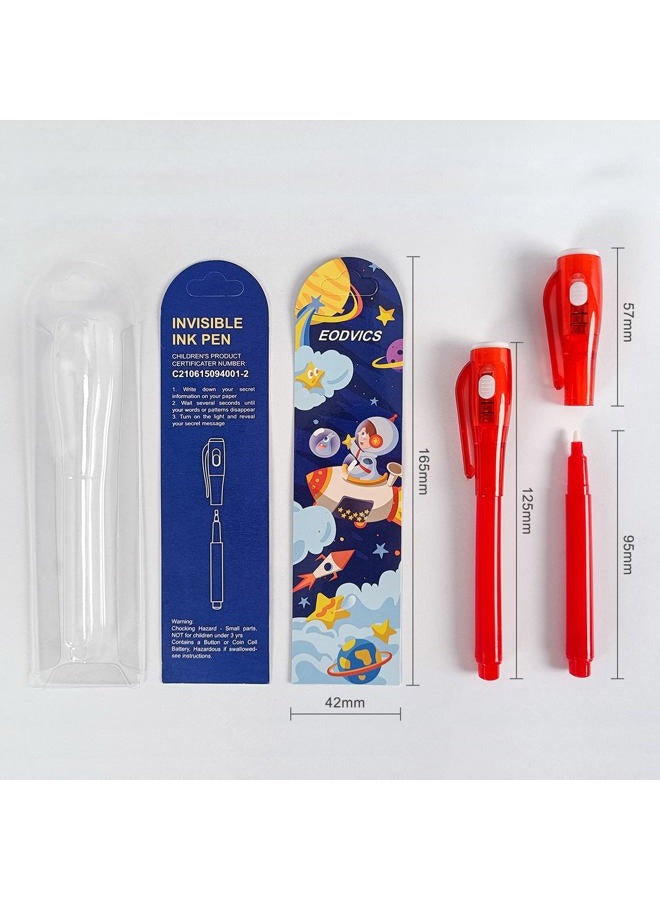 EODVICS Invisible Ink Pens, 28 Pack Spy Pen Invisible Disappearing Ink Pen with UV Light, Upgrade Exquisite Packaging Magic Pen for Secret Message, Birthday Party, and Kids Halloween Goodies Bags Toy - Image 4