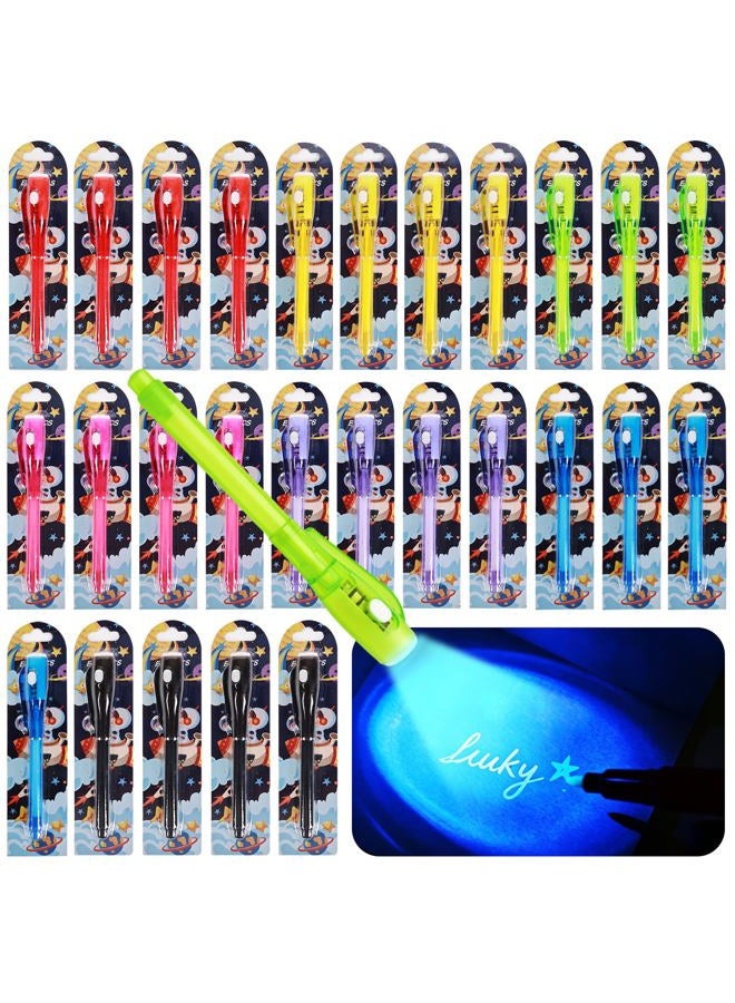 EODVICS Invisible Ink Pens, 28 Pack Spy Pen Invisible Disappearing Ink Pen with UV Light, Upgrade Exquisite Packaging Magic Pen for Secret Message, Birthday Party, and Kids Halloween Goodies Bags Toy - Image 1