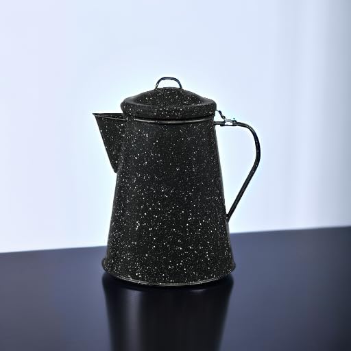 Granite Ware Coffee Boiler, 3-Quart - Stovetop or Campfire Coffee Pot, Durable Enameled Steel for Rapid Heat Absorption, Energy Efficient Design for Outdoor Adventures (Speckled Black) - Image 5