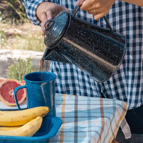 Granite Ware Coffee Boiler, 3-Quart - Stovetop or Campfire Coffee Pot, Durable Enameled Steel for Rapid Heat Absorption, Energy Efficient Design for Outdoor Adventures (Speckled Black) - Image 3