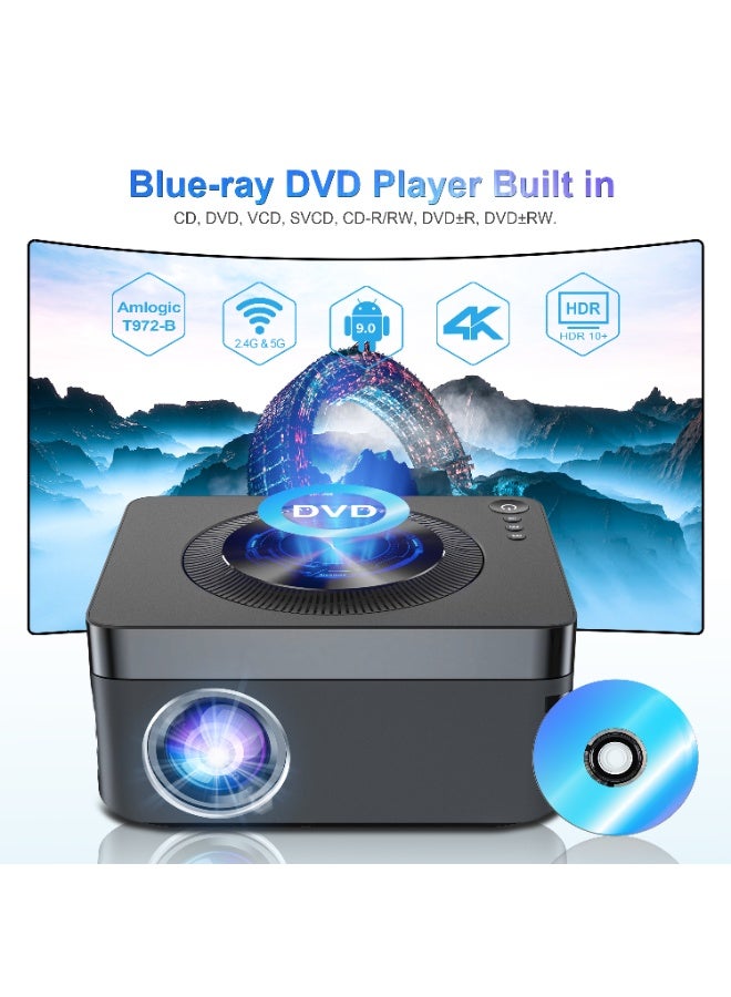 General Smart Projector X1 Max Full HD Bluetooth Projector Portable 1080P 4K HDR10+ Technology 3D Display Blue-Ray DVD Player Built in CD, DVD, VCD, SVCD, CD-R/RW, DVD±R, DVD±RW.  - Image 4