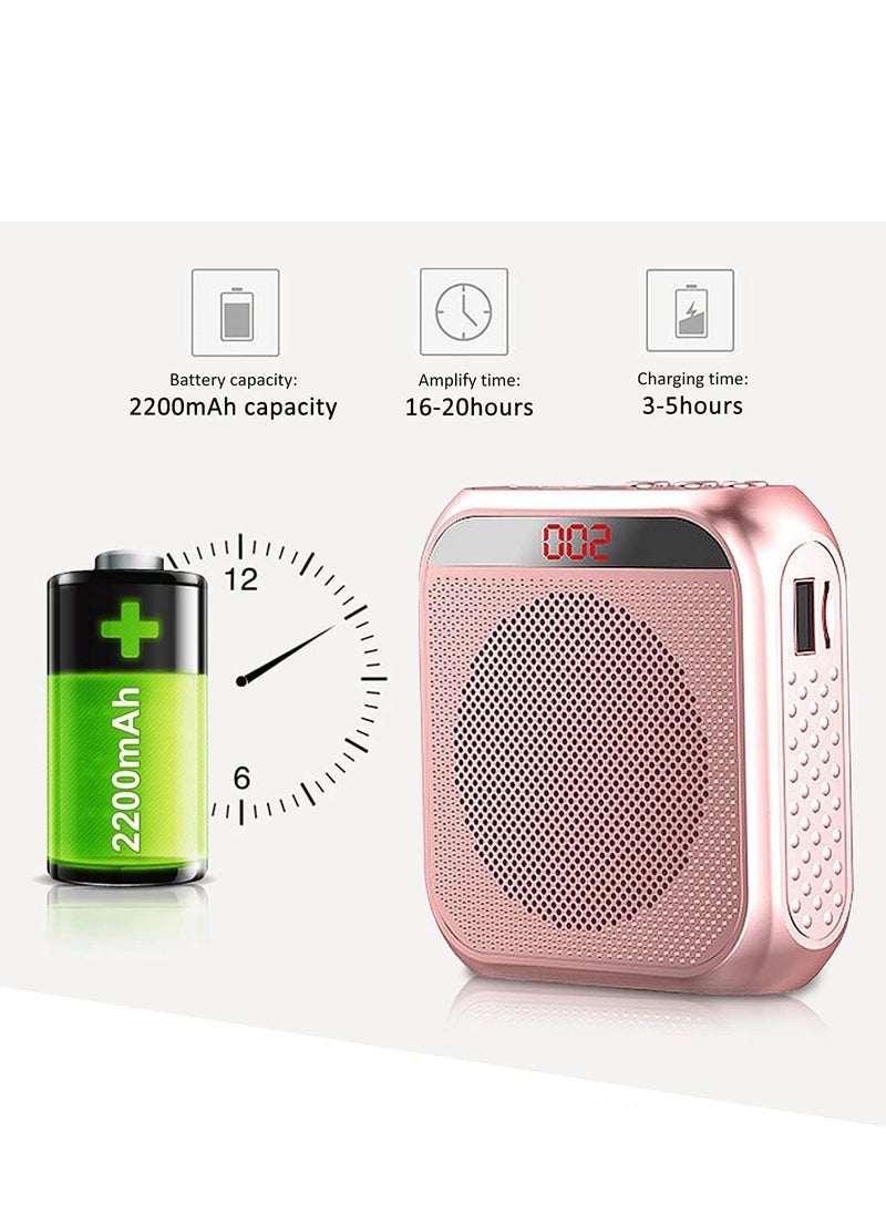 TRASSLE Portable Voice Amplifier for Teachers, Rechargeable Microphone for Teachers, Small Speaker Amplifier with Wired Microphone, PA System for Outdoors, Teaching, Meeting, Presentation, etc  - Image 2