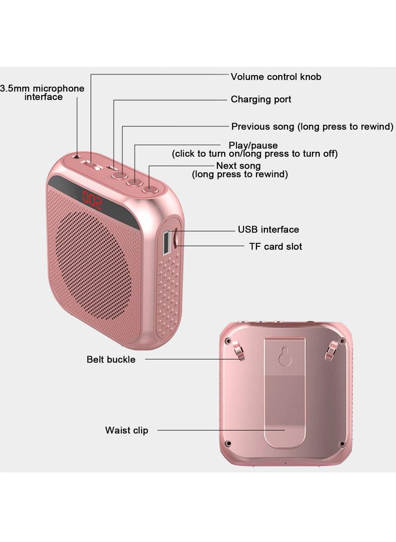 TRASSLE Portable Voice Amplifier for Teachers, Rechargeable Microphone for Teachers, Small Speaker Amplifier with Wired Microphone, PA System for Outdoors, Teaching, Meeting, Presentation, etc  - Image 5