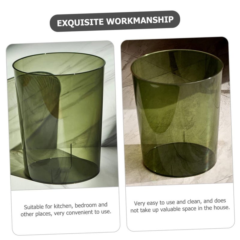 Large Capacity 10 Gallon Transparent Trash Bin For Kitchen Bathroom And Office - Image 5