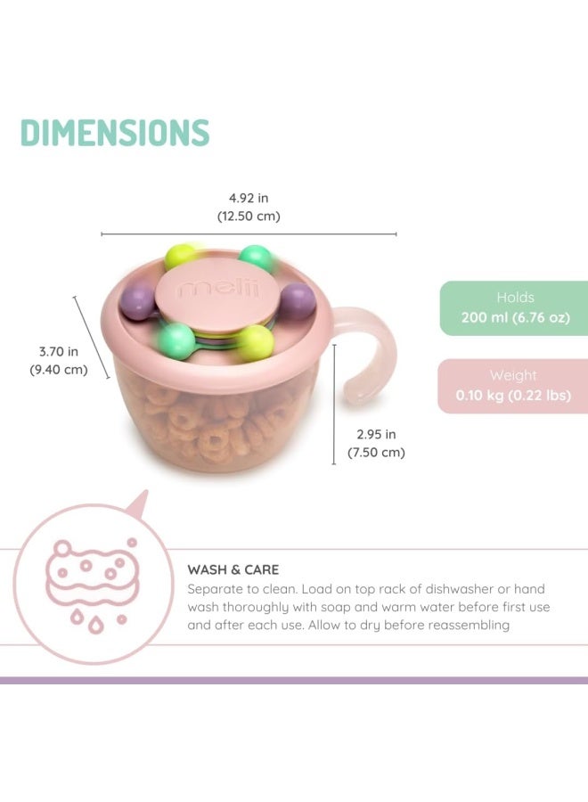 melii Snack Container - Safe, Spill-Proof, and Playful Food Storage with Educational Beads for Babies, Toddlers, and Kids - BPA-Free & Versatile Snacking Solution - Image 2